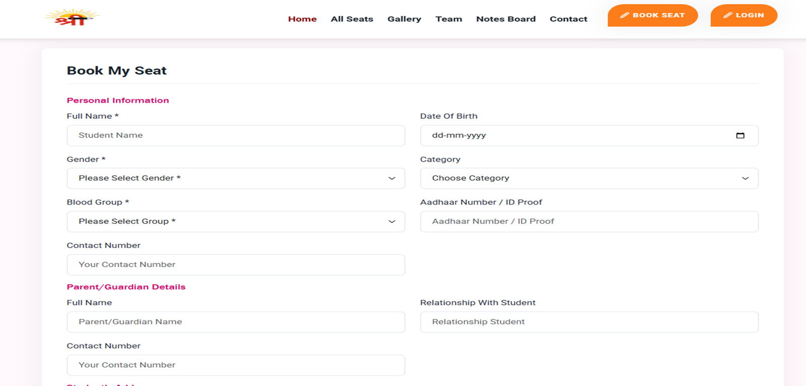 Library Management Website